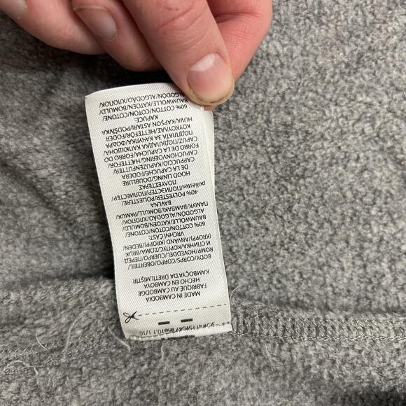 Polo Ralph Lauren Hoodie Womens Large Gray Full Zip Fleece Sweatshirt Pony Logo - Picture 6 of 9